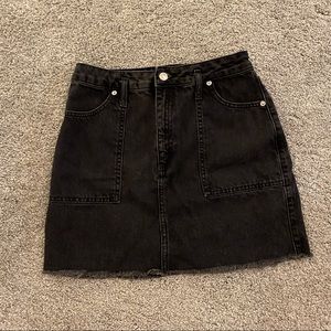 Topshop Black Denim Skirt